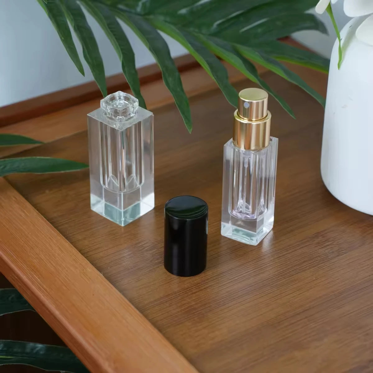 MUB Custom DIY 5ml Clear Cylinder  Crimp Neck Empty Bottle Pressurized Spray Perfume Glass Bottle