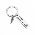 Drive Safe I Need You Here Stainless Steel Car Key Chain Driving Angel Wings Custom Lettering Metal Keychain