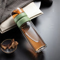 Custom 500ml/18oz Double Wall Tea Infuser Mug Glass Drinking Bottle and Water Bottle with Fruit Infuser Tumbler Type