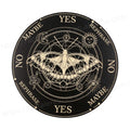 Tailai 8-Inch Butterfly Plate Shaped Woodcarving Board Crystal Necklace Altar Witchcraft Decoration Art Model Style Hand Painted