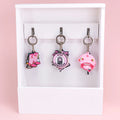 Wholesale Pink Keychain Soft Silicone Cute Kawaii Keyring for Girls Fashion Accessories and Practical Use