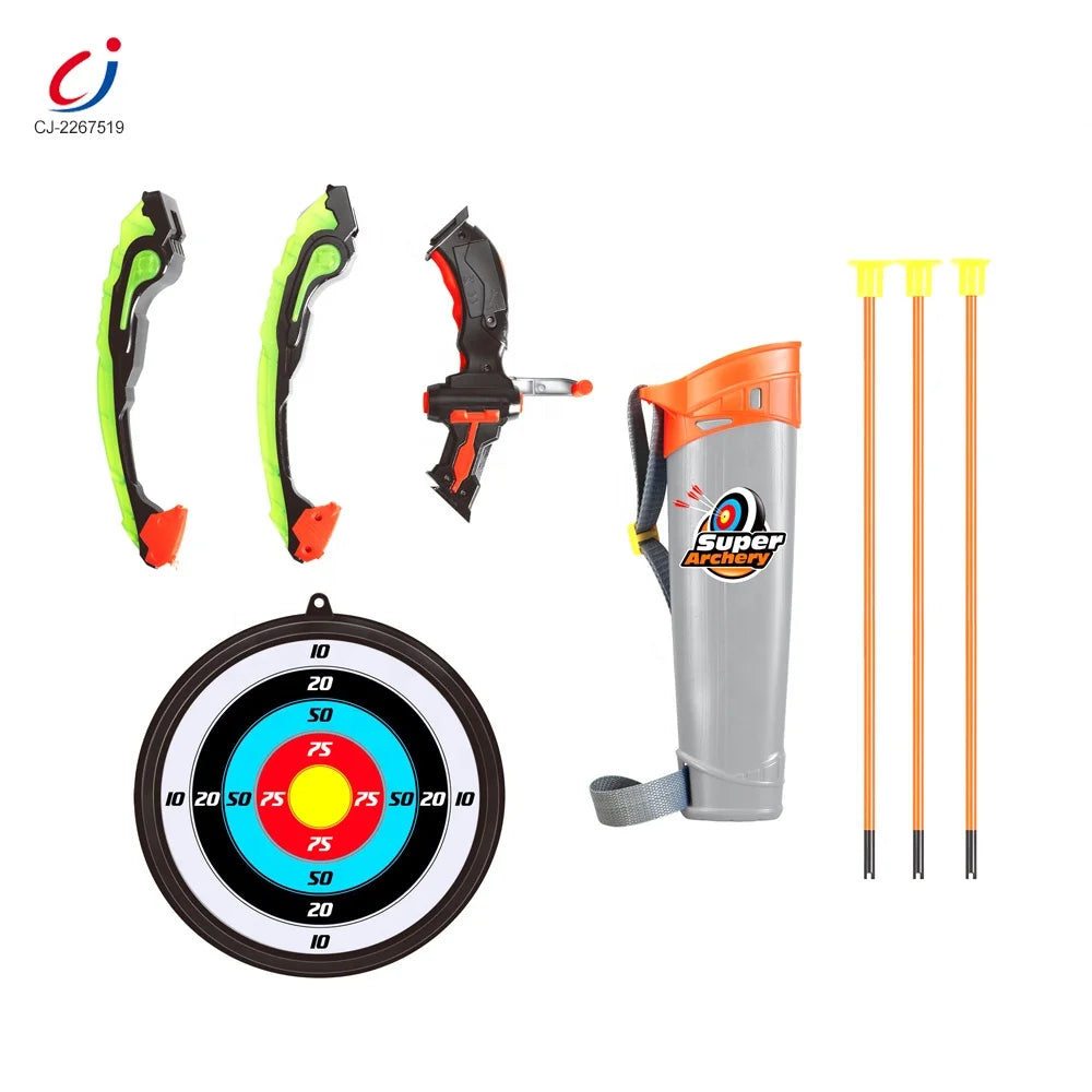 Outdoor Sport Shooting Traget Game Diy Assemble Light Archery Set Toy Bow and Arrow for Kids