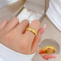 Non Fading Minimalist Geometric Titanium Steel Rings for Men and Women Finger Stainless Steel Jewelry
