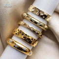 Korean Style Ring Hollow Metal Copper Ring Dainty Jewelry Women Star Finger Ring