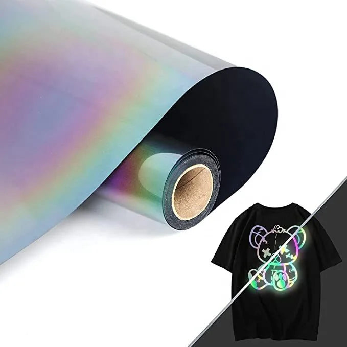 YouGuang Reflective Heat Transfer Vinyl PU Plotter Cut and Reflective Heat Transfer Label on Shirts Film for Clothing