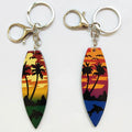 Promotional New Hawaii Beach Creative  Acrylic Travel Keychain Surfboard Keychain for Decoration and Souvenir Gift