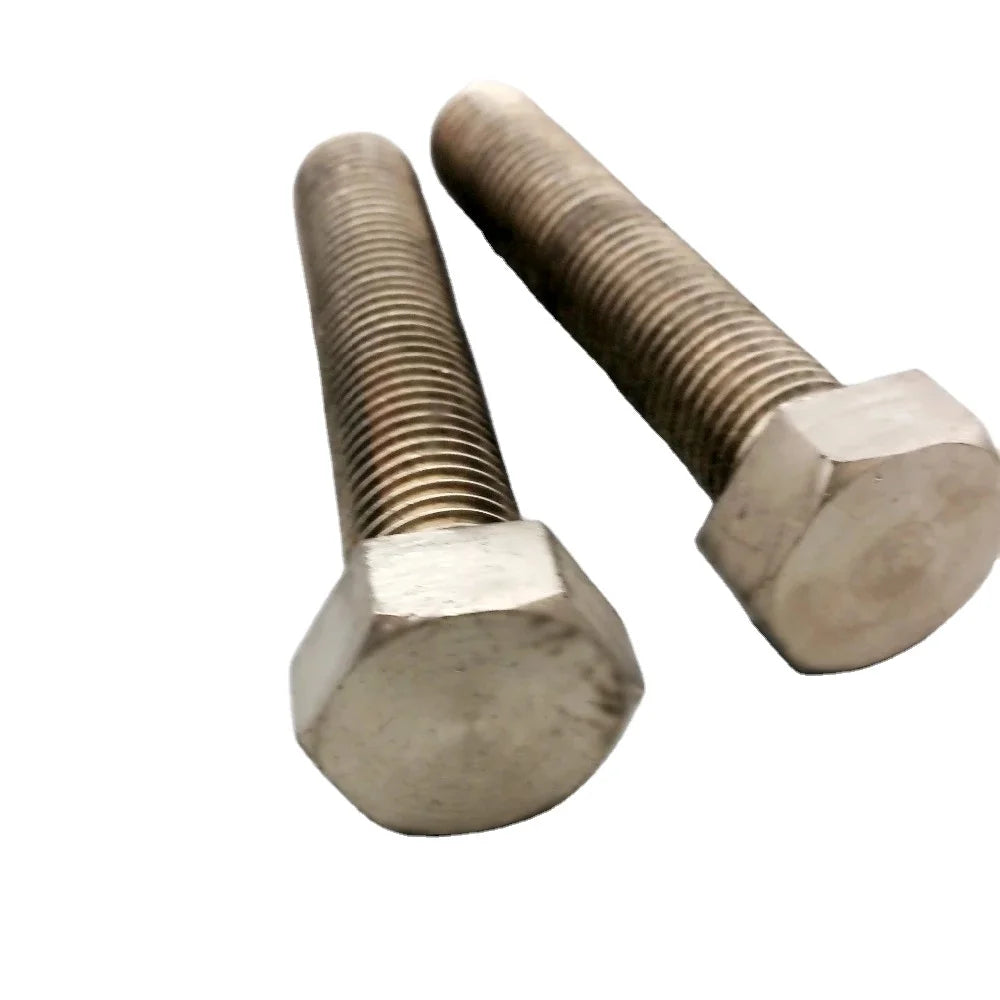 M10 DIN Standard Titanium Alloy Hex Bolts with Plain Finish Ti Color Not Polished