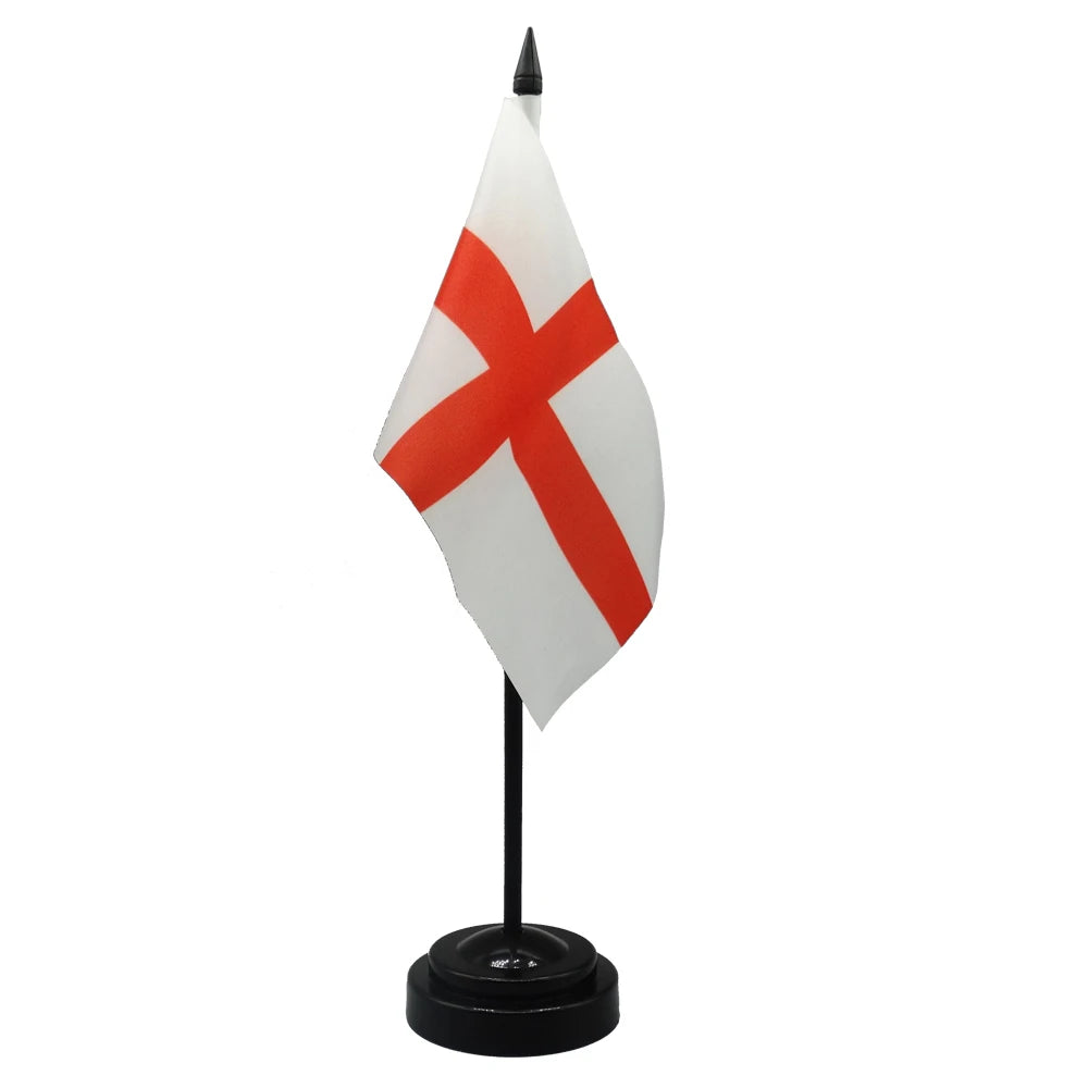 Vivid Polyester Weather Resistant Durable Office Custom England Table Flag Printed Desk Flags