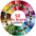50 Colors Cross Stitch Thread Embroidery Thread Floss Sewing Skeins Craft DIY Bracelet Braided
