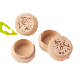Wooden Tooth Holder Wood Tooth case Wooden Tooth Fairy Keepsake Box
