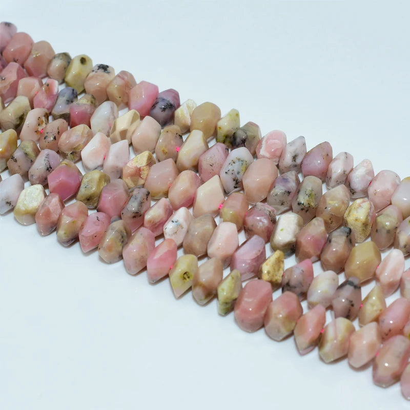Wholesale 6*11mm Natural Irregular Pink Opal Loose Gemstone Beads For DIY Jewelry