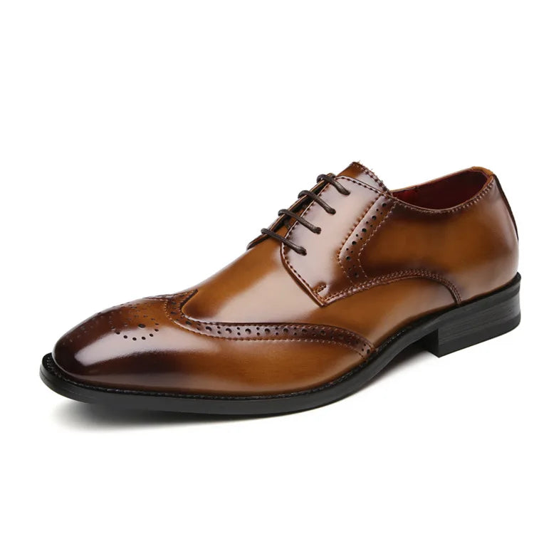 Italian Handmade Men's Casual Shoes Soft Sole Oxfords Durable Pointed Toe Genuine Leather Comfortable Wedding Shoes