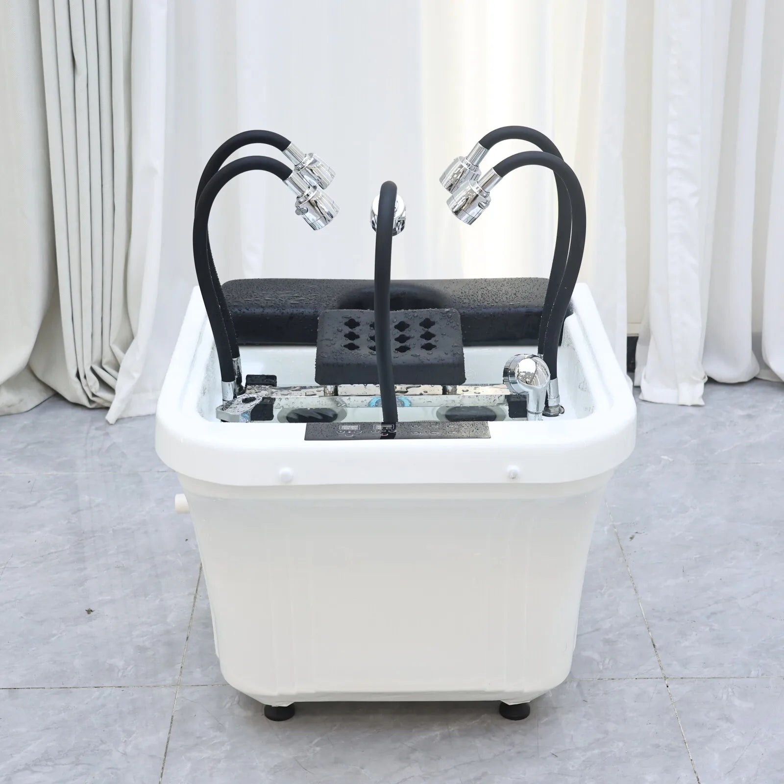 Waterfall No Plumbing Japonais Portable Japanese Head Spa Sink Equipment Beauty Salon Shampoo Basin Shampoo Bowl with Water tank