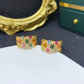Hot Sale Classic Wedding Party 925 Sterling Silver 18k Gold Plating Natural Tourmaline New Designs Ladies Ring
