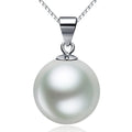 Real White Round Pearls Choker Pendant Necklace Classic Hot Sale Sterling Silver 9-10mm 4A Wholesale Silver Jewelry 925 Silver /
