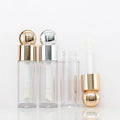 Wholesale Custom 4.5ml clear Plastic Round Empty Lip Gloss Tube Large Brush Head Bottle Golden Silver Lipgloss Tubes Container