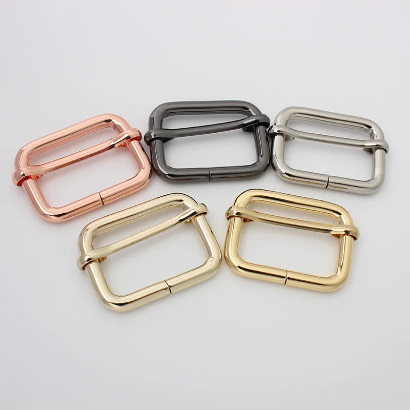 Nolvo World 5 Colors 32mm 1.2"  Handbags Hardware Metal Slider Buckles Adjustable Strap Buckle for Bag