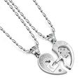 Valentine's Day Gift Fashion Stainless Steel Heart Shape Key Pendant Necklace for Women Men Fashion Jewelry Necklaces