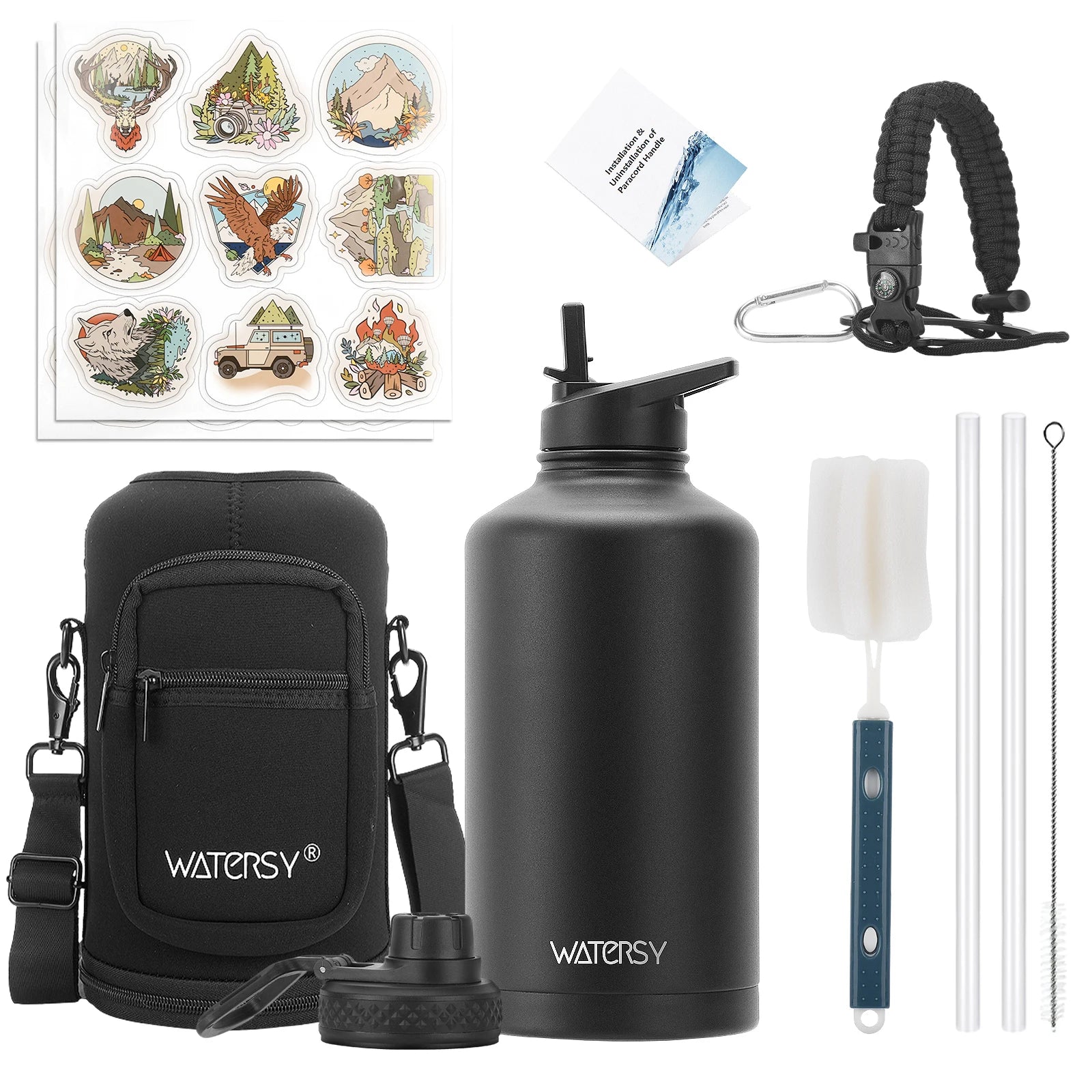 China Brand Watersy 87oz Inner 304 and Outer Stainless Steel Wide Mouth Cheap Water Bottle Hot Cold Drink School Wholesale