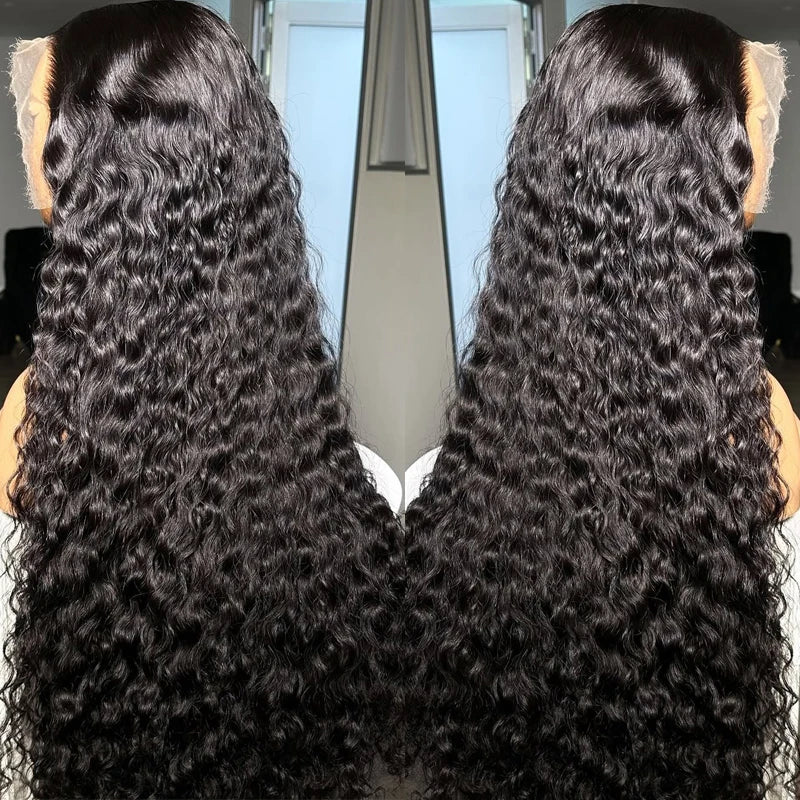 Wholesale Deep Wave Transparent HD 13x4 13x6 360 Full Lace Frontal Wig Glueless Brazilian Pre Pluck Raw Lace Human Hair Wigs