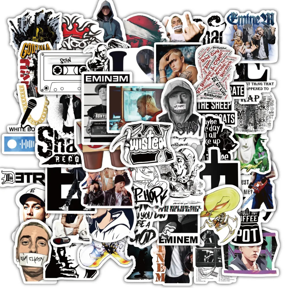 60PCS USA rapper music singer Eminem sticker sheet