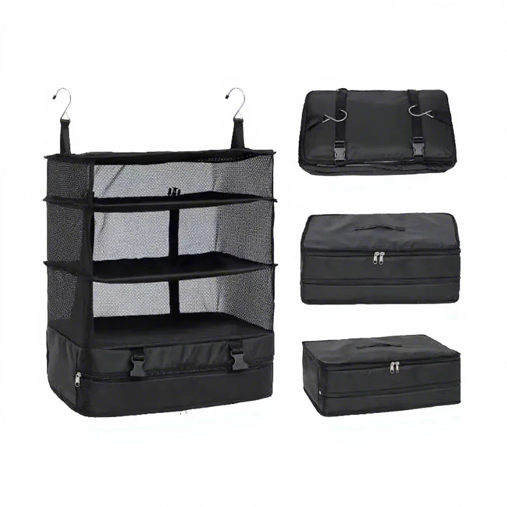 New Designng Portable Hanging Travel Shelves Bag Bag Organizer Packing Cube Organizer Storage Large Capacity Suitcase