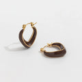 Fenny 18K Gold-plated Wholesale Tarnish Free High End Classic Drip Oil Twisted V Hoop Stainless Steel Earring for Women