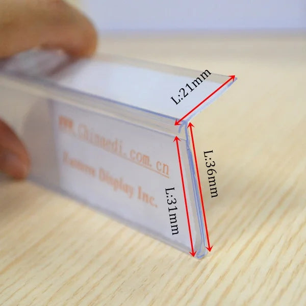 Adhesive Price Shelf Label Tag Holder Data Strip for Supermarket Shelves