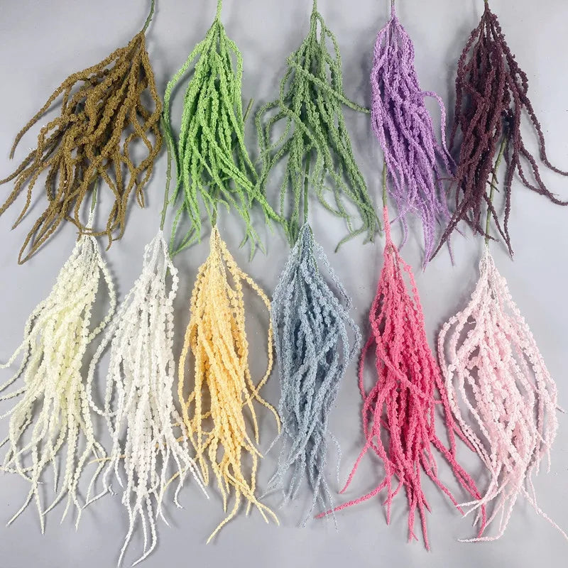 Long Hanging Plant Artificial Green foam Amaranthus rice beads for Wedding Party Home Decorative Flower Arrangement