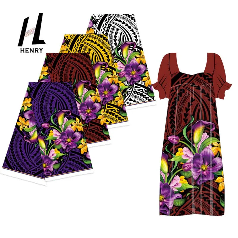 Henry Polyester Printed Fabrics for Garment Digital Custom Fabric Inkjey Plus Size Womens Clothing
