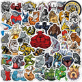 50Pcs Fierce Muscle Animal Cartoon Graffiti Stickers for Gym Bottle Laptop Custom Fitness Sports Decorative Sticker Label