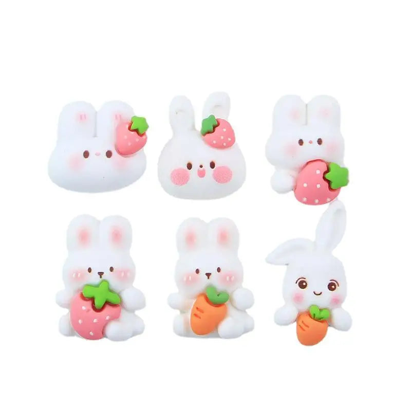 Lovely Radish Bunny New Resin Accessories New Bunny Resin Charm Resin Flat Back Decoration