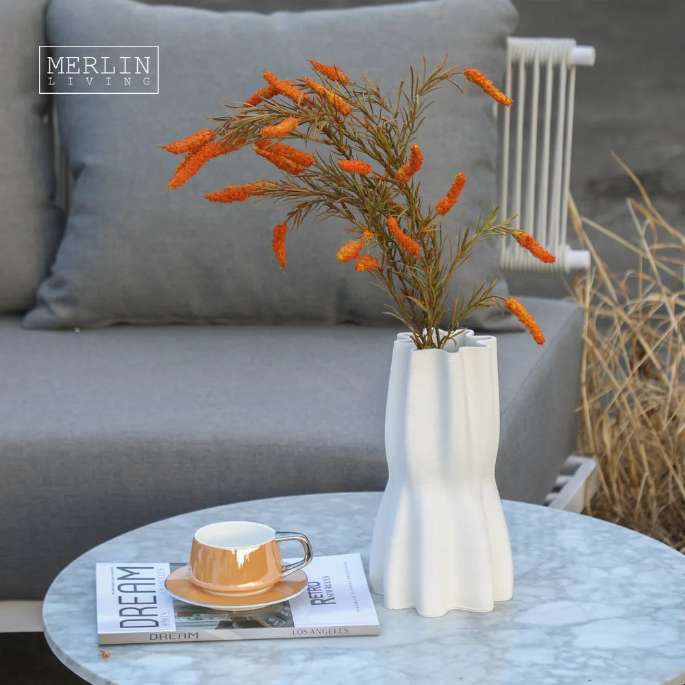 Merlin Living 3D Printing Vase Small Modern Decoration Rocket Shape Ceramic Home Decor Vase Chaozhou Ceramic Factory OEMODM