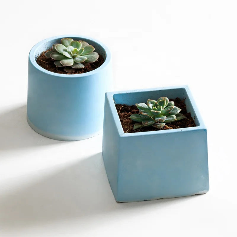 ANK Silicone Mould Plant Big Pots Hexagon Cylinder Round Concrete Silicone Octagon Flower Pot Mold for Plant