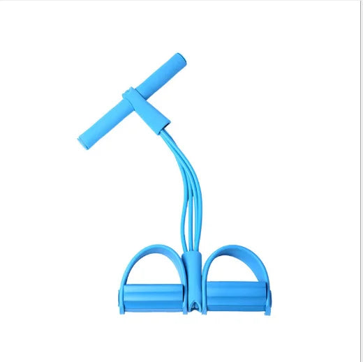 Adjustable Indoor Home Fitness Equipment Elastic Latex Sit-Up Abdominal Exerciser Rope Resistance Band for Yoga Pilates Gym Bag