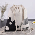 Hot Selling Cotton Backpack Drawstr Logo Canvas Drawstring Bag Packaging