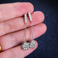 Factory Wholesale Luxury S925 Sterling Silver 2 Carat Moissanite Diamond Tassel Earrings Fine Jewelry