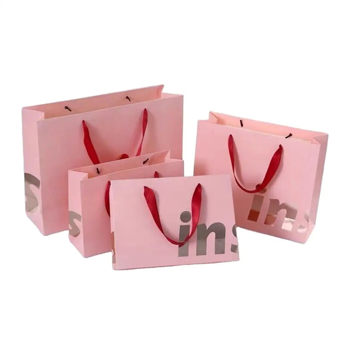 Bags Kraft with Your Own logo Custom Christmas Gift Packaging Shopping Luxury Promotional Handle Brown Craft Paper