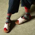 Wholesale High-end Quality Women Fall-winter Thermal Cotton Crew Socks Fashion Vintage Style Girls Casual Knitting Socks