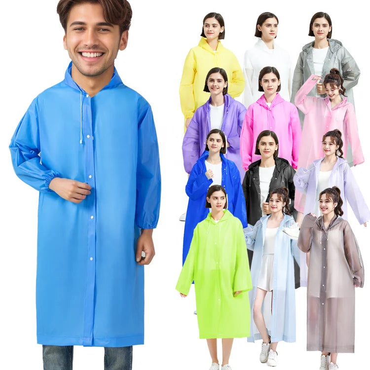 Portable Disposable Raincoat Compressed Qingya PEVA Outdoor Men and Women Adult Travel Drifting Can Hang Rain Poncho Raincoat