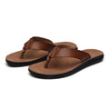 Personalized Anti-Slip Flip Flops Lightweight Beach Sandals with comfort Insole Hand Leather Fashion Flip Flop Breathable Insole