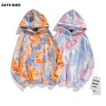 100% Cotton GSM300 Blank Tie-dye Hooded Sweatshirt French Terry Pullover Tie Dye Hoodie Set Custom Print Logo Men Tie Dye Hoodie
