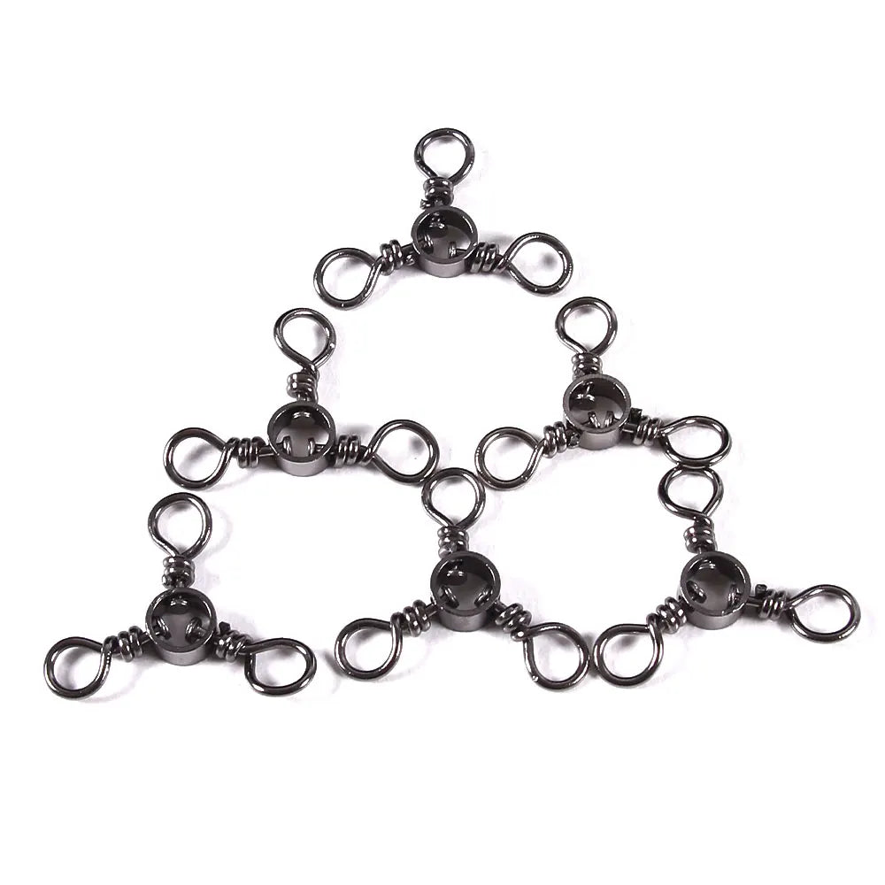 In Stock Saltwater Casting Trolling Rig Fishing Barrel Triple Three Way 3 Way Swivels Fishing Swivel Snaps