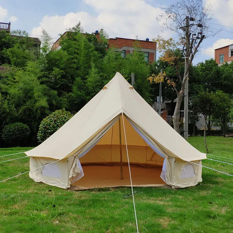 4 Season 4 Persons Tourist Durable Waterproof Outdoor Camping Yurt Canvas Event Bell Tents