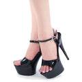15 cm Thin Heel Black Anti slip Pole Dance High Heels T-stage Model Walk Show Fashion Sandals Club Stripper Platform Women's Sho