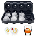 8 Cavity Reusable and BPA Free 1 Pack Sphere Ice Ball Maker with Lid and Funnel for Whiskey and Cocktails  Bourbon
