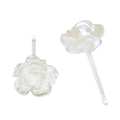 Wholesale Korean Fashion Jewelry Earrings Resin Material Romantic Rose Flower Stud Female Earrings
