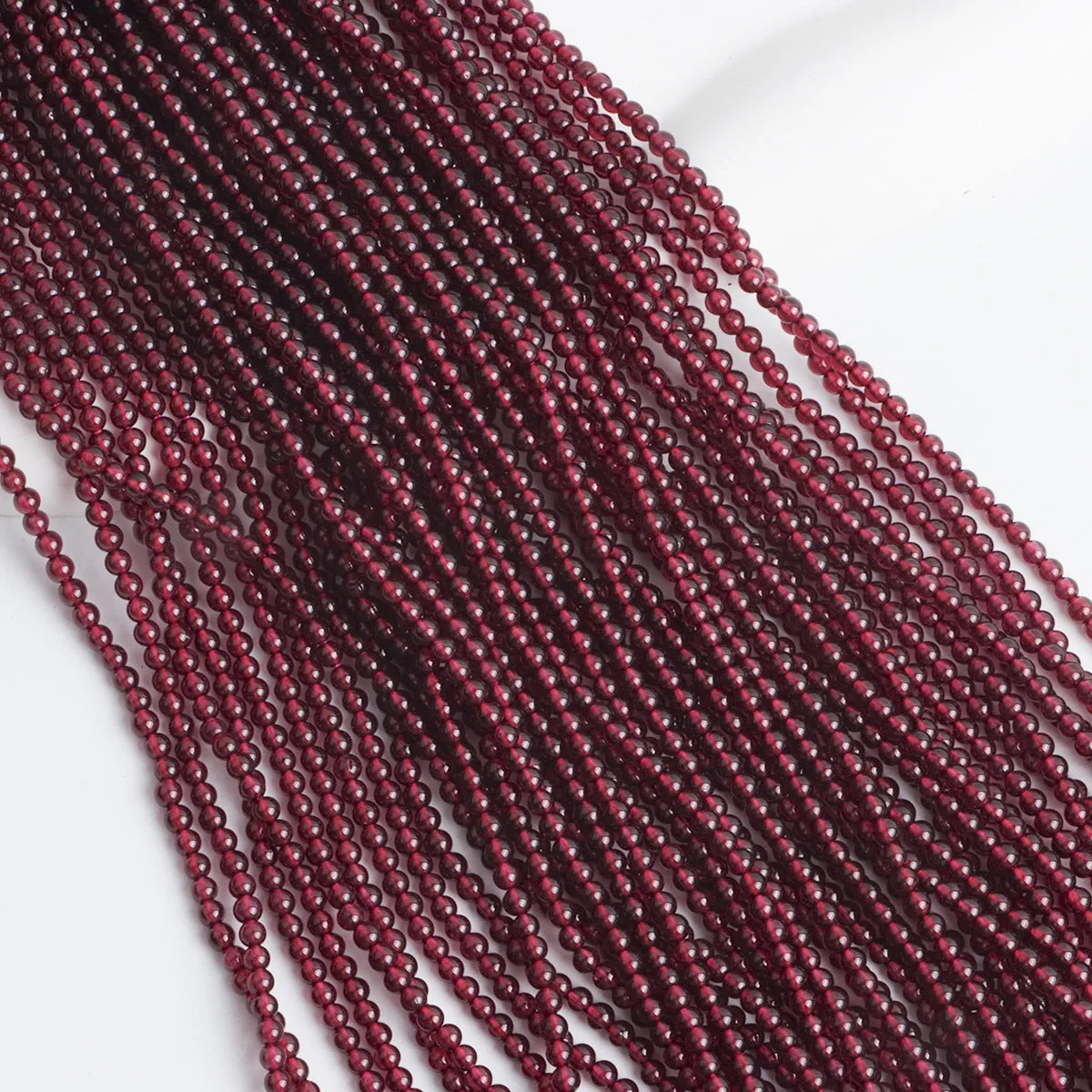 Wholesale 2mm 3mm 4mm Natural Loose Gemstone Red Garnet Stone Beads for Jewelry Making
