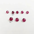 SGARIT Wholesale Jewelry 7mm 8mm Round Brilliant Cut Natural Ruby Loose Gemstone for Custom Jewelry Ruby Facet Beads