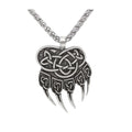 New Retro Titanium Steel Nordic Viking Domineering Bear Claw Flower Basket Keel Chain Stainless Steel Necklace Pendant